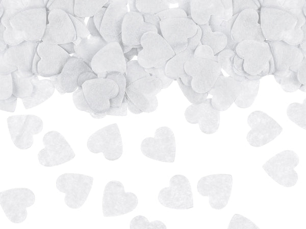 Paper Confetti Hearts White