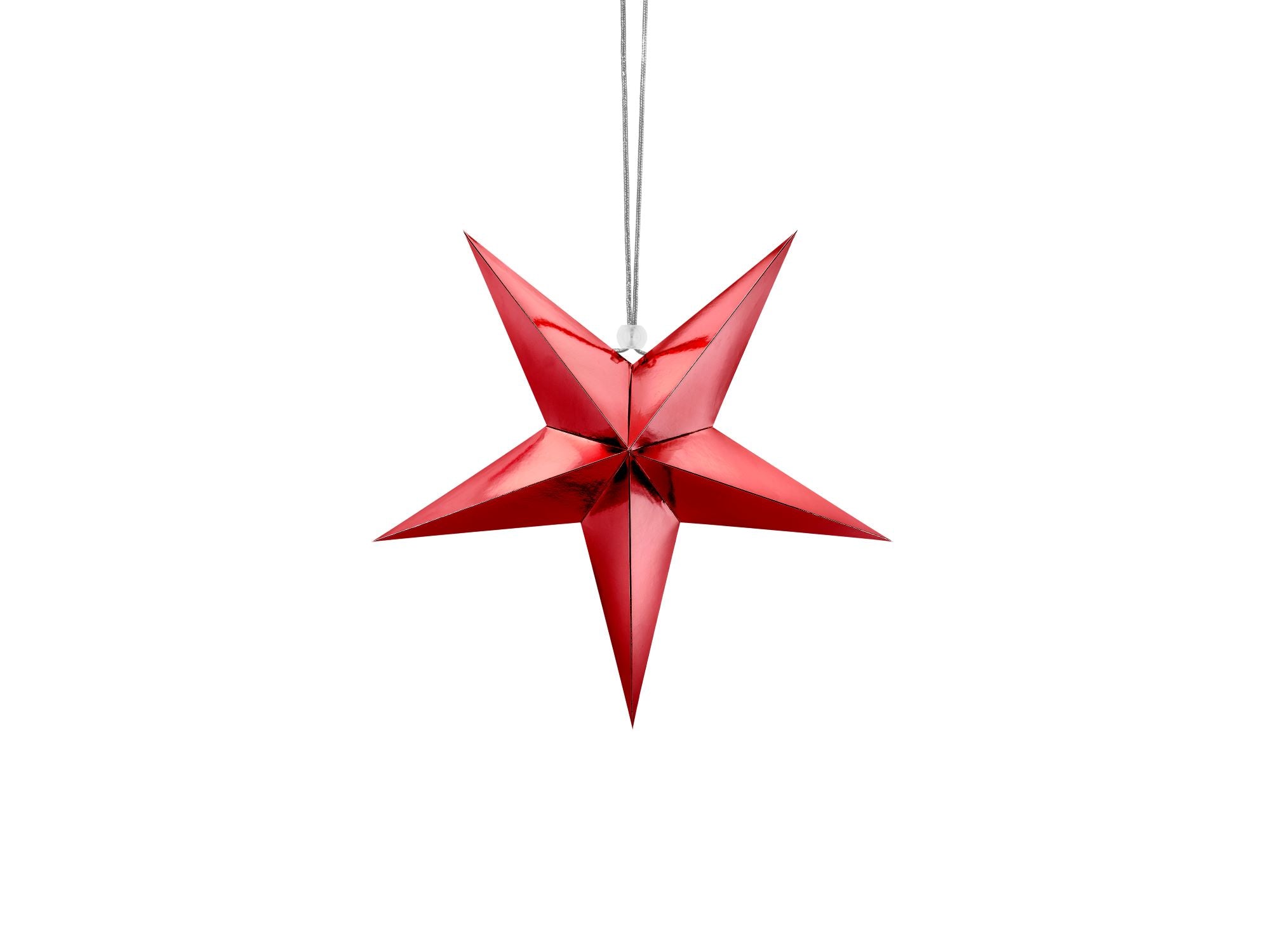Red Paper Star Hanging Decoration