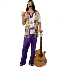 Peace Man Hippie Fancy Dress Costume 