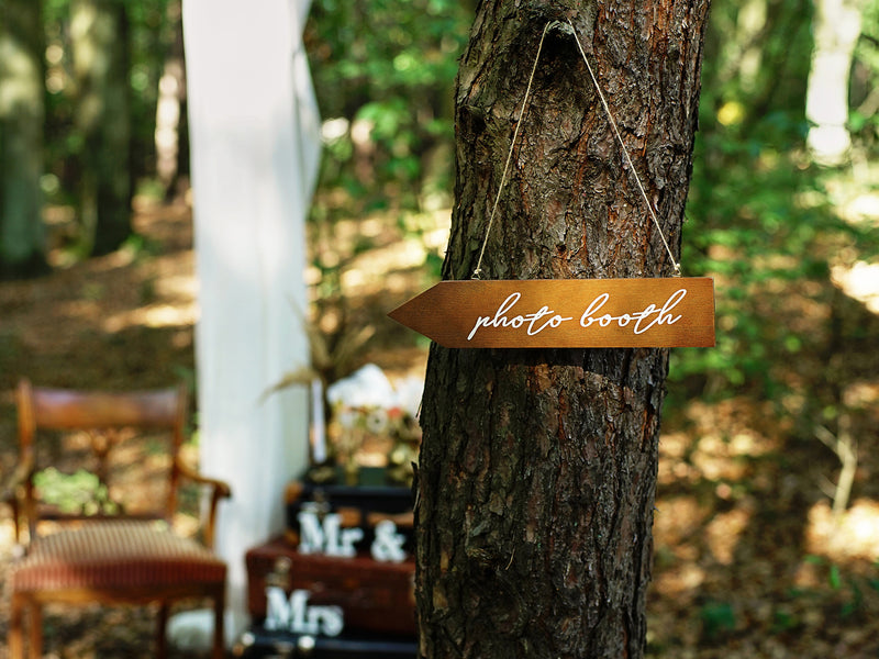 Photo Booth Wooden Signpost