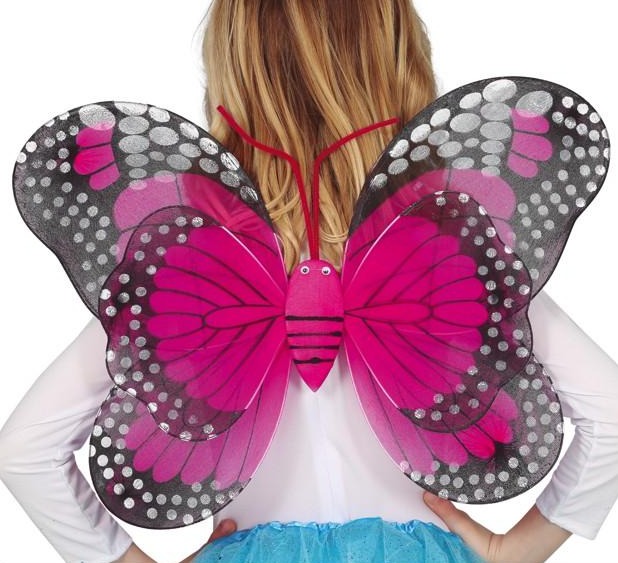 Pink and Black Butterfly Wings