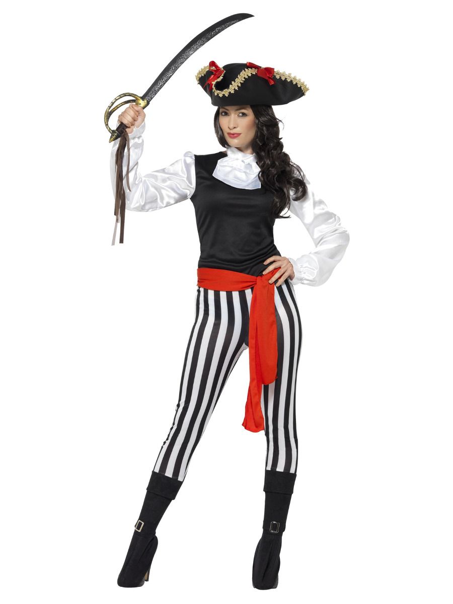 Pirate Captain Lady Costume Red