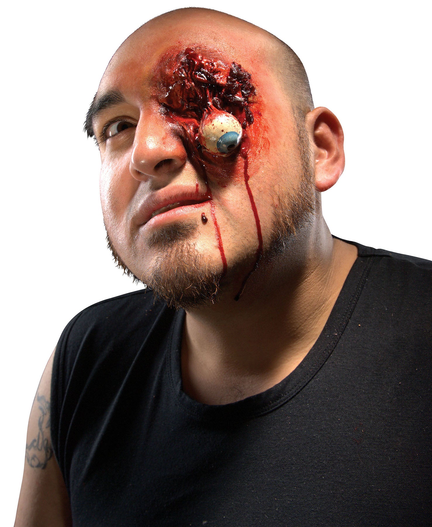 Popped eyeball special effects prosthetic 