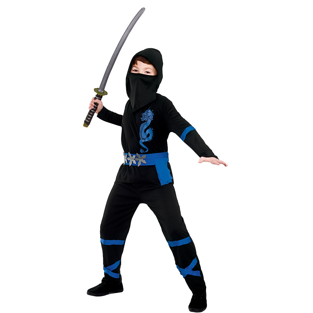 Power Ninja Blue and Black Costume Child's