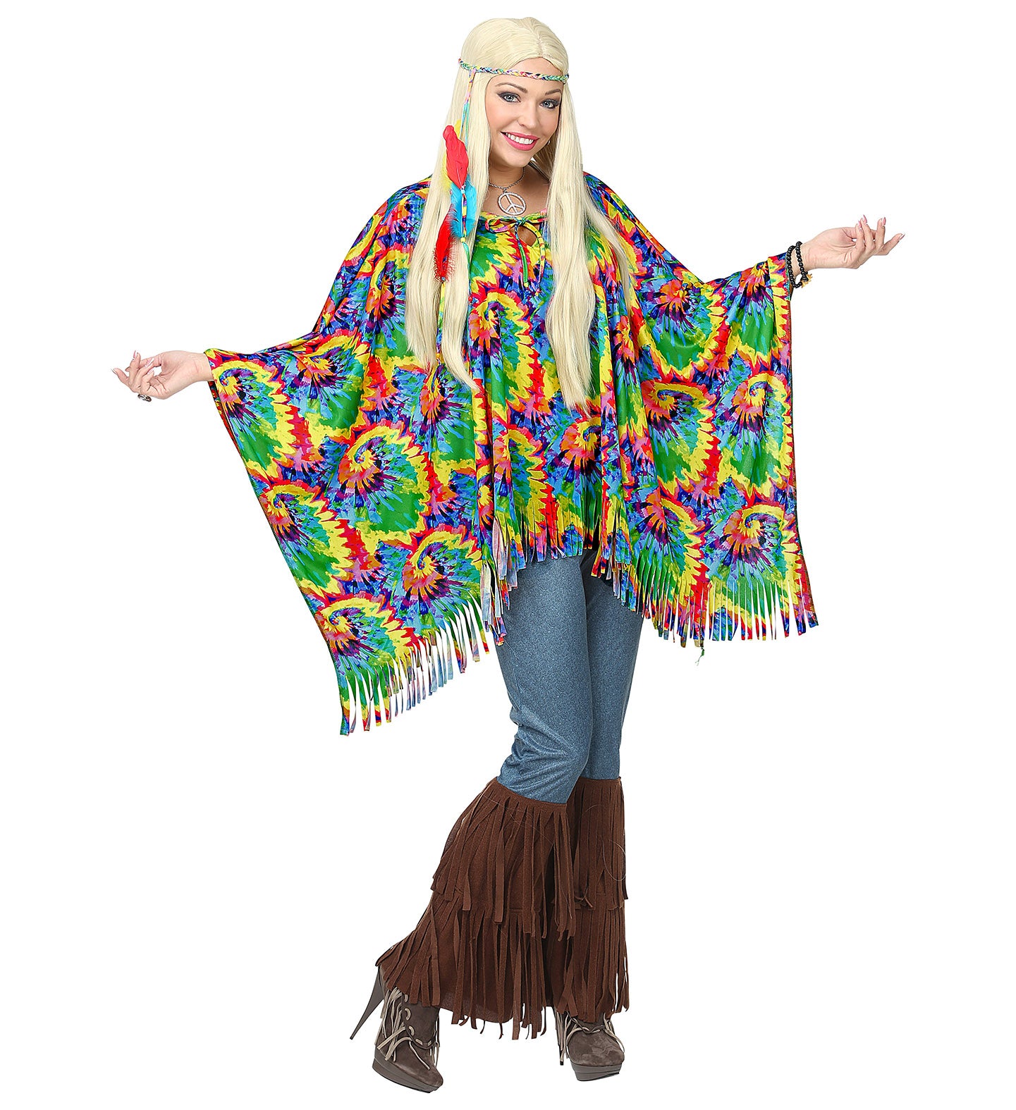 Psychedelic 60's Hippie Poncho 