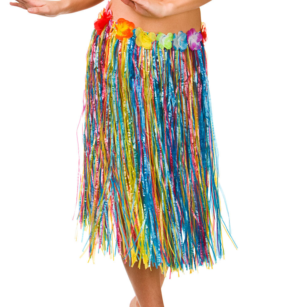Rainbow Hula Hawaiian Grass Skirt
