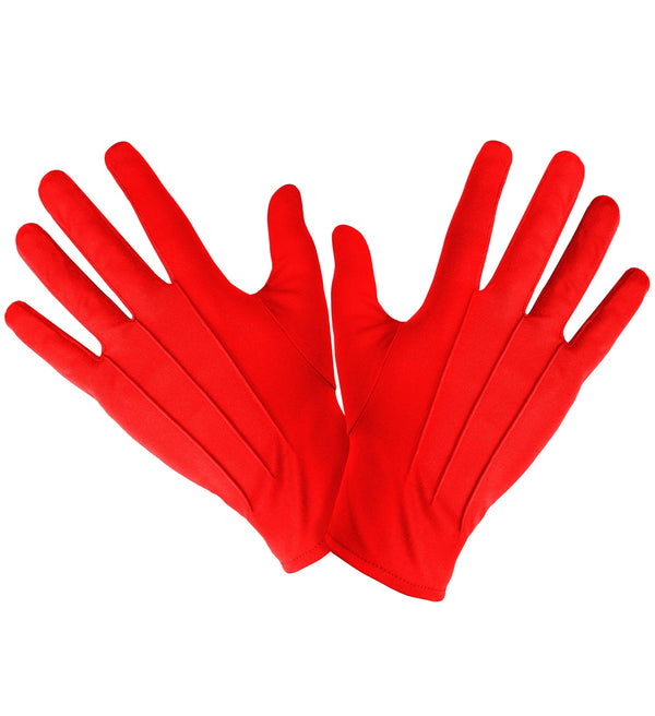 Red Gloves adult fancy dress costume accessory