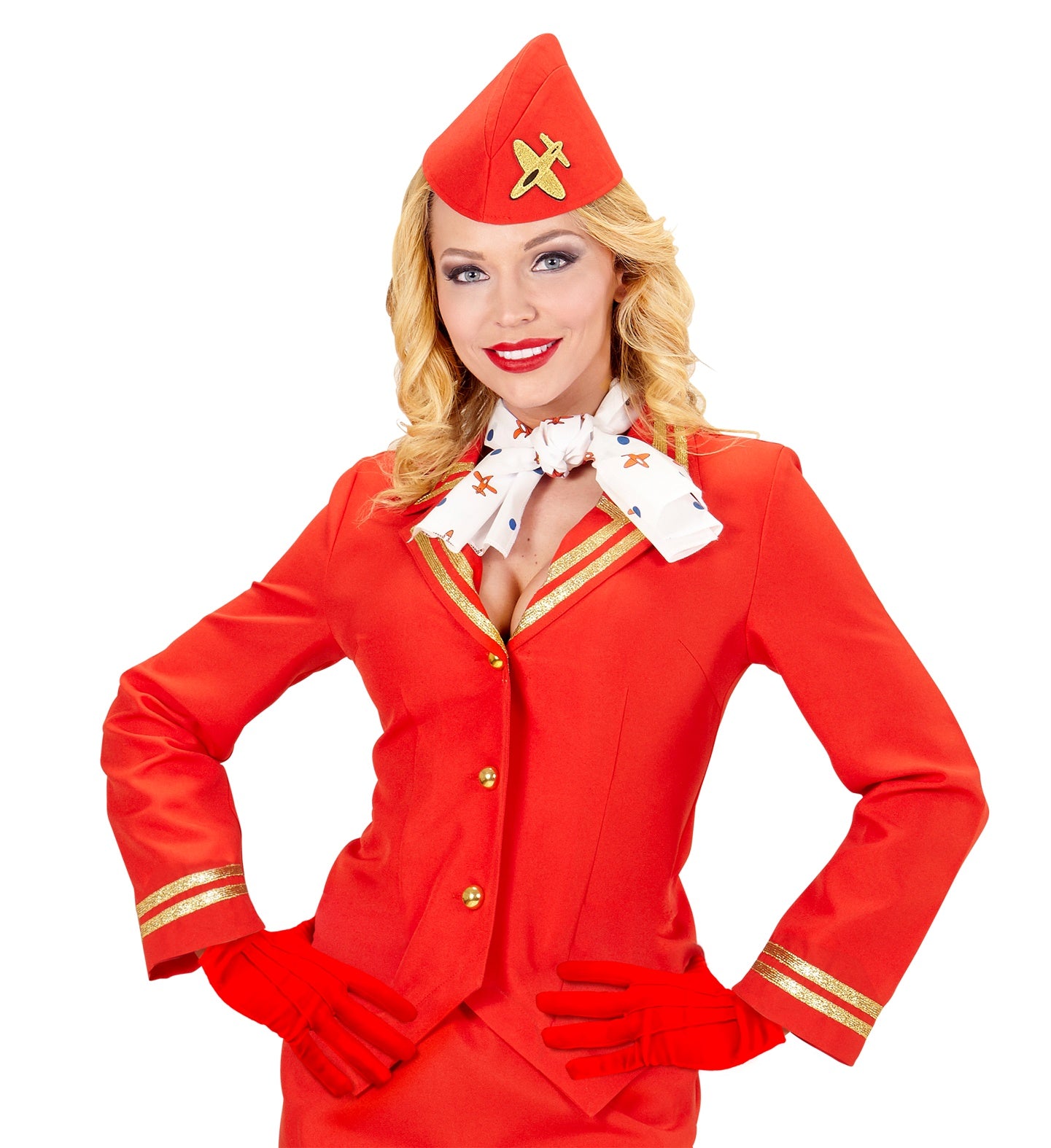 Red Gloves for air hostess costume