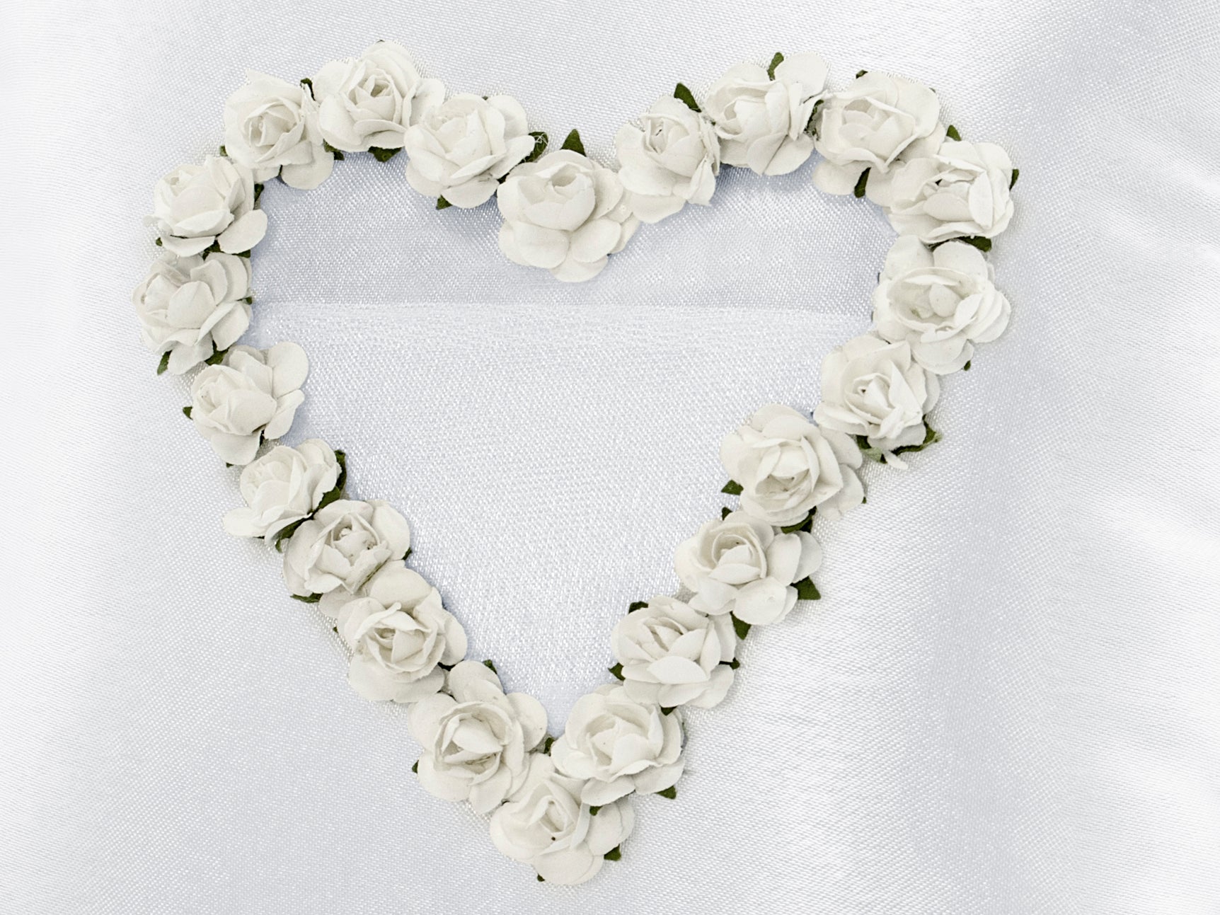 Ring Bearer Pillow White Flowers