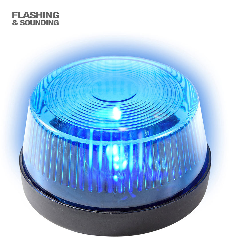 Rotating Blue Warning Light with Siren