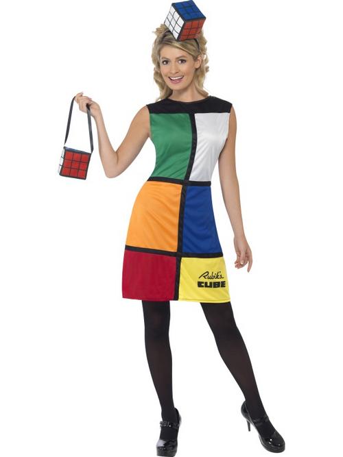 Rubik Cube fancy dress costume for women.