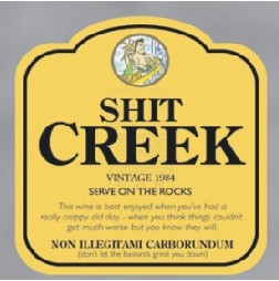 Wine Labels - Shit Creek