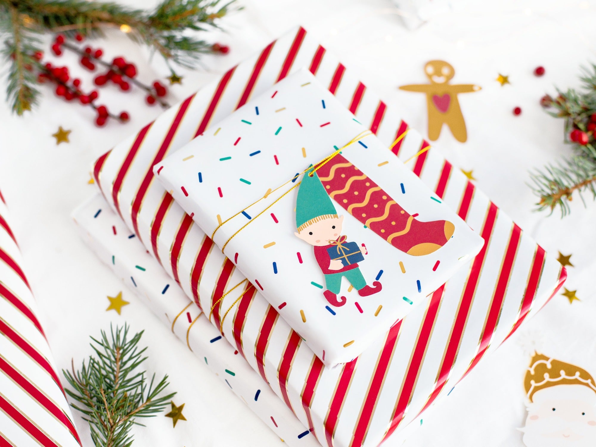 Santa and Elves Gift Tags