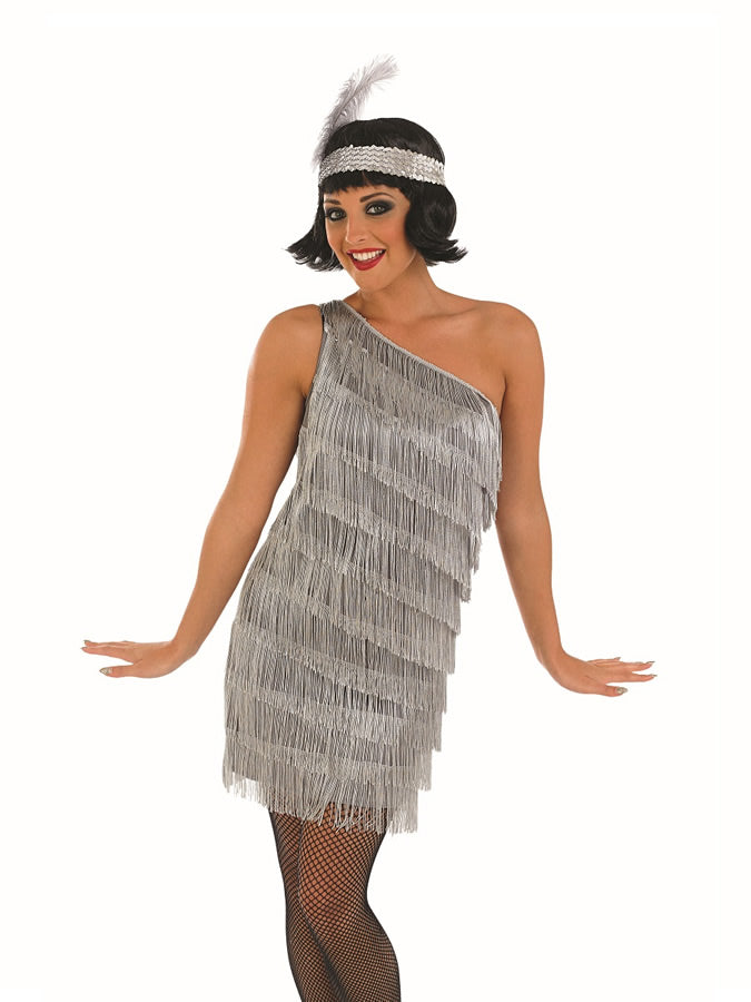 Silver Flapper Dress Costume