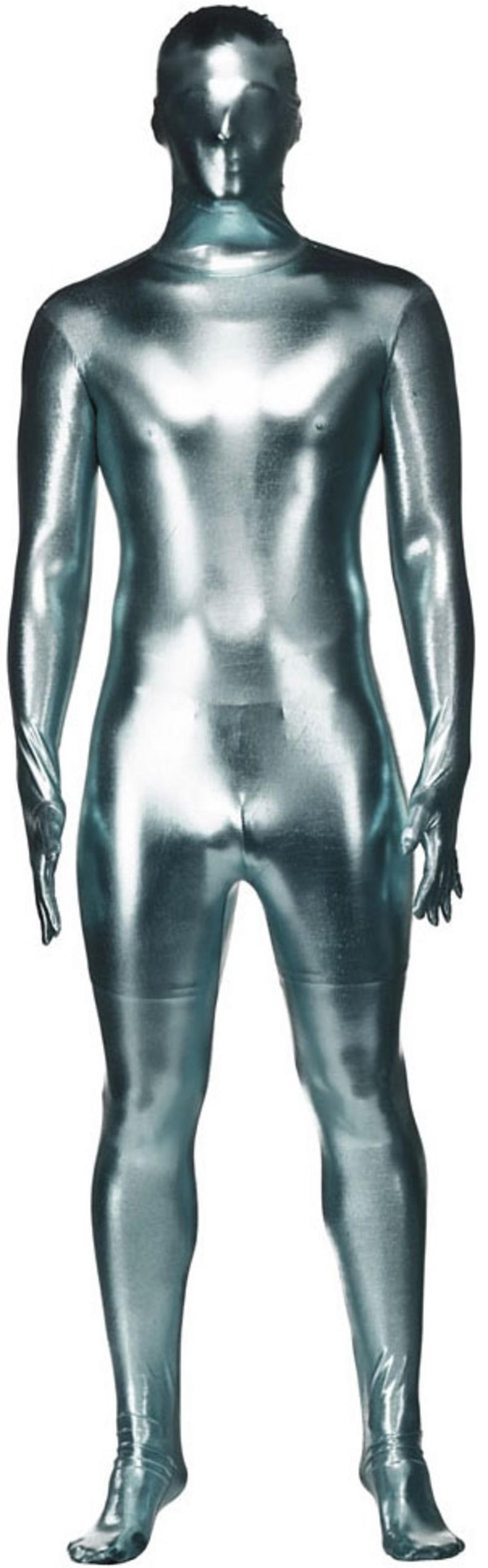 Silver Metallic Skinz Bodysuit Costume