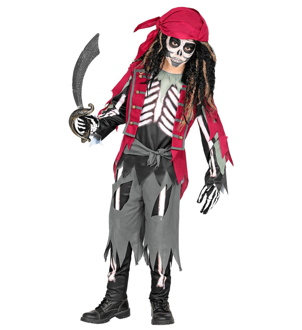 Skeleton Pirate Costume Boy