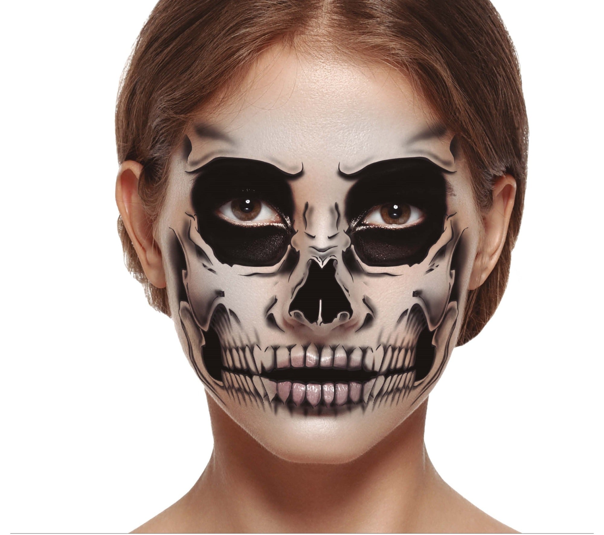 Skeleton Skull Face Tattoo Day of the Dead Costume Accessory