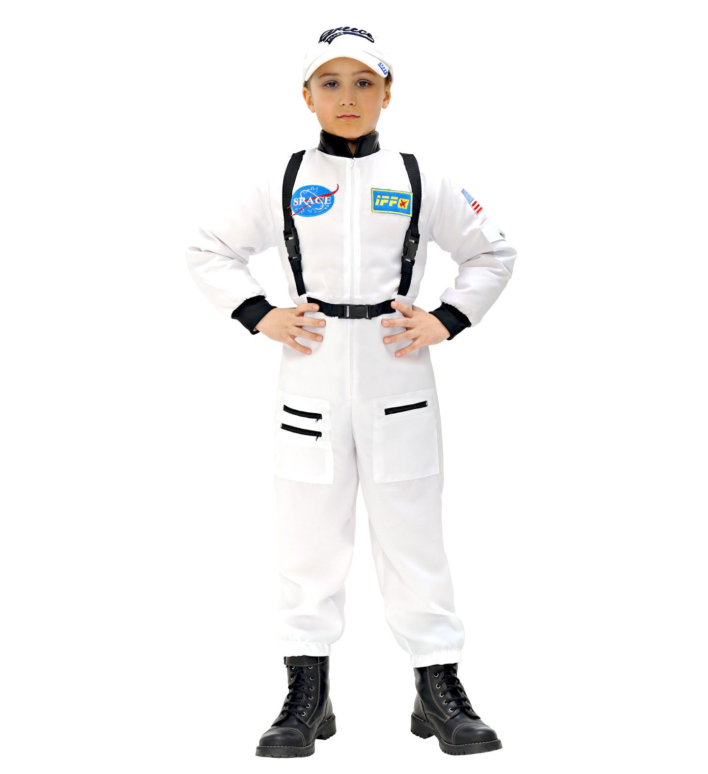 Space Astronaut Suit White Costume Kids