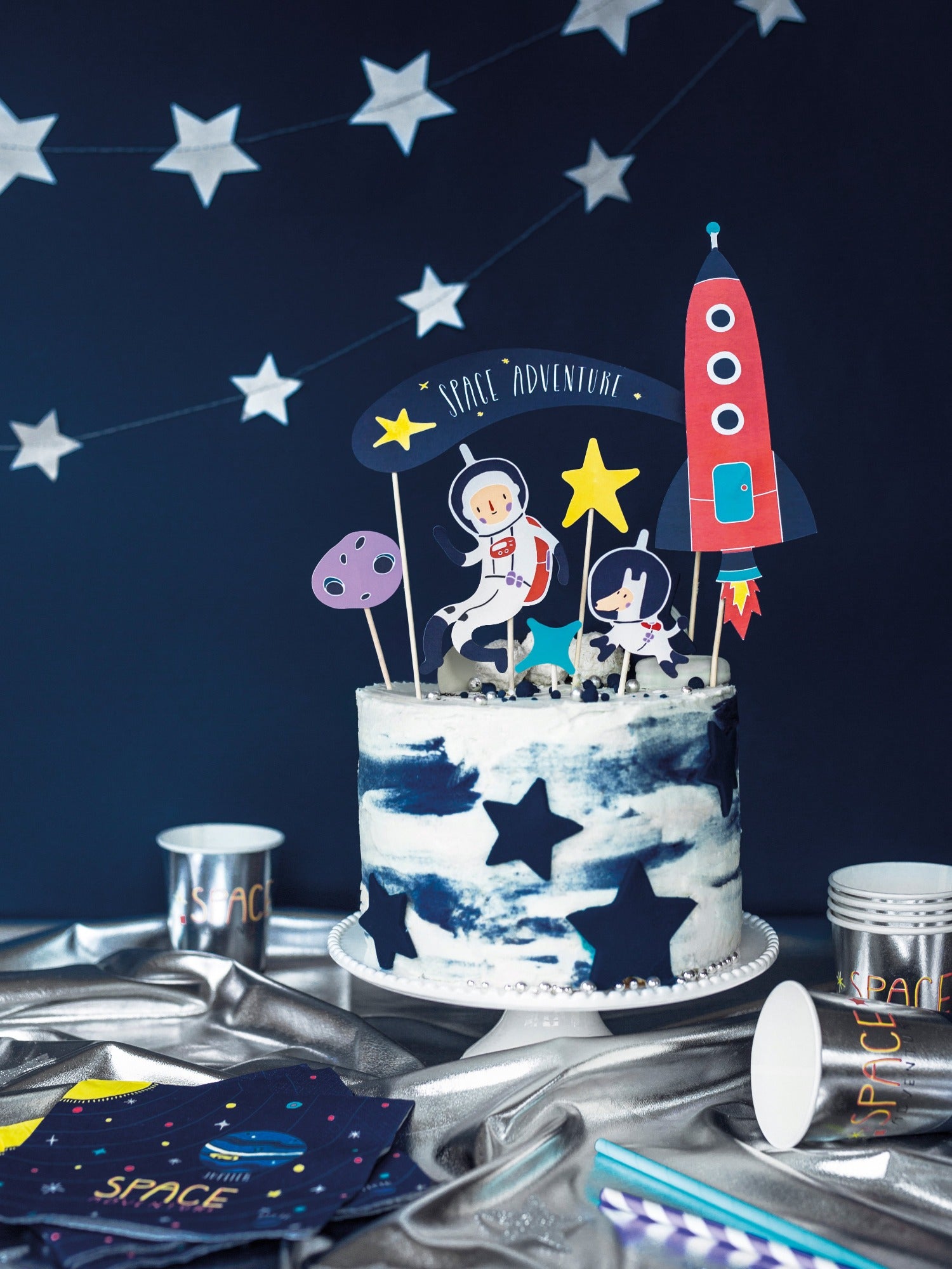 Space themed Cake Toppers