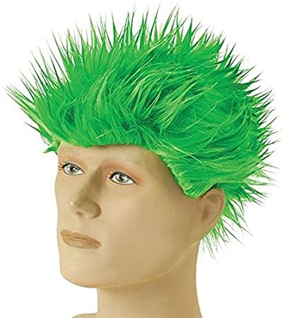 Spiky Buzzcut Punk Wig Green