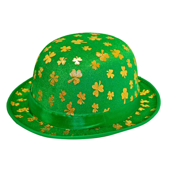 St Patrick's Day Shamrock Bowler Hat