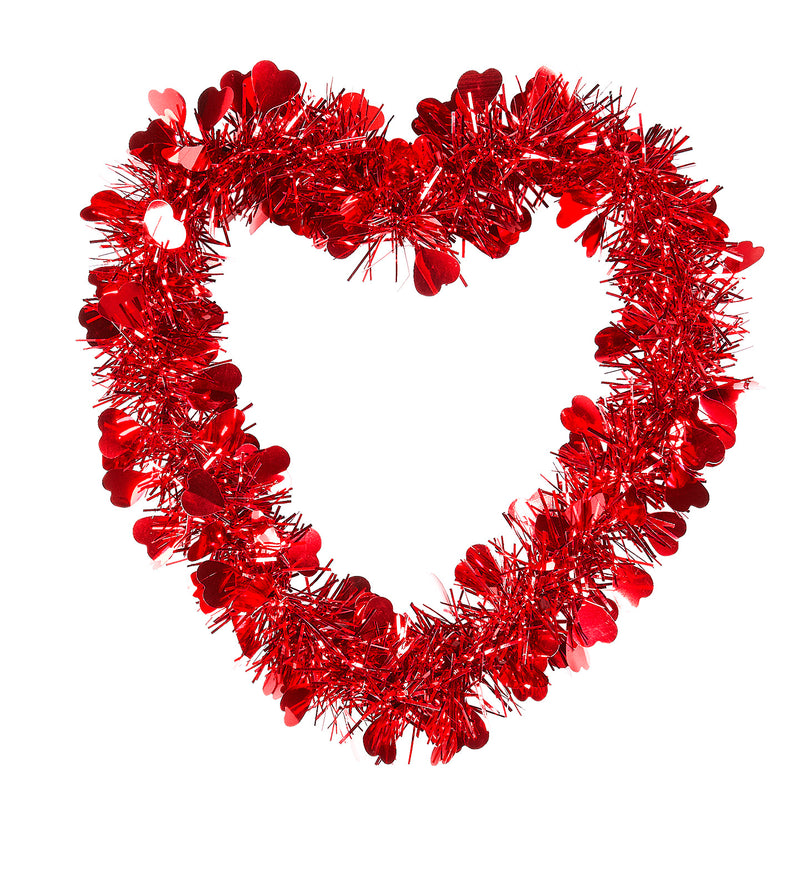 St Valentines Day Tinsel Heart