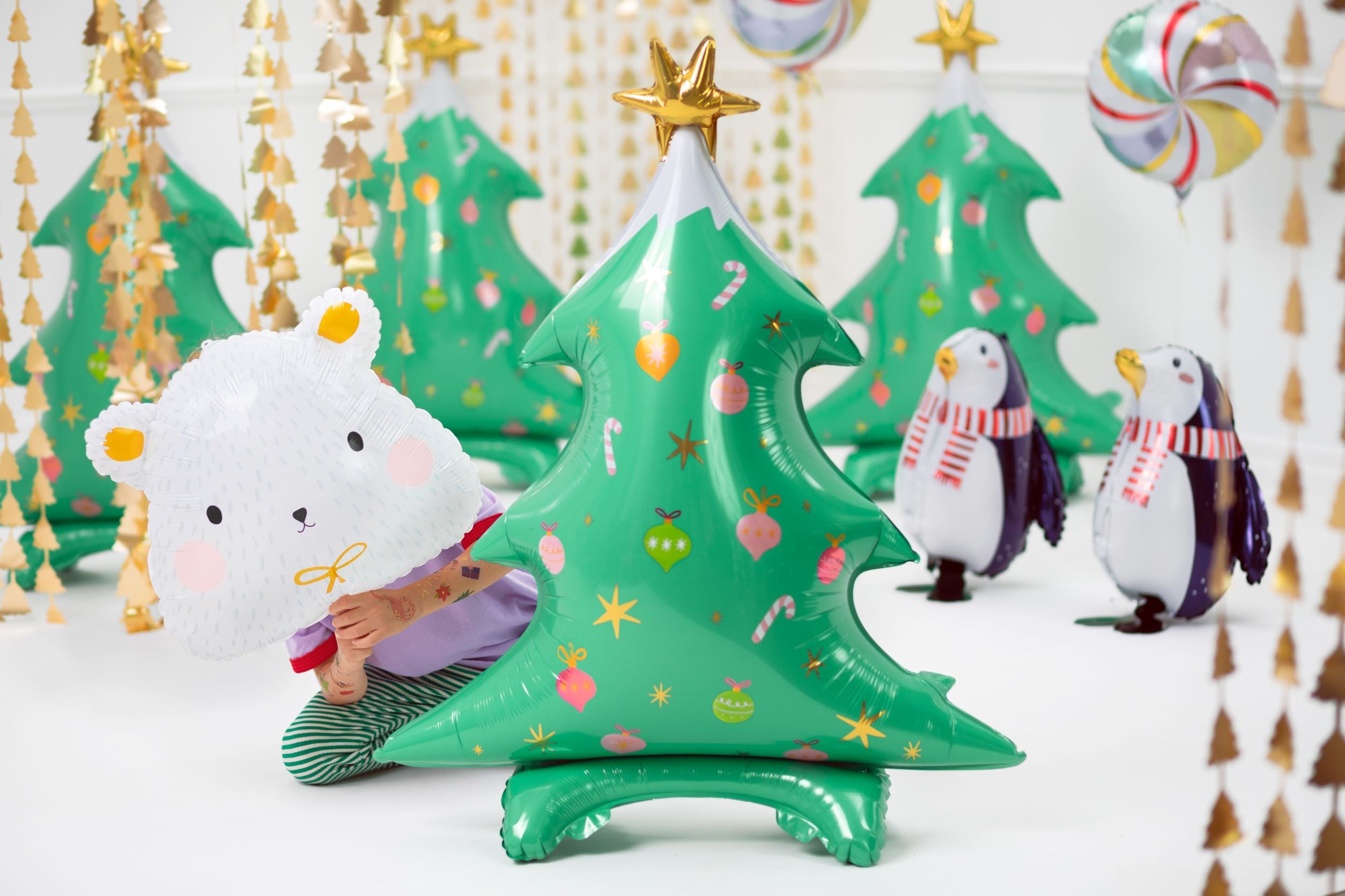 Standing Christmas Tree Foil Balloon decorations