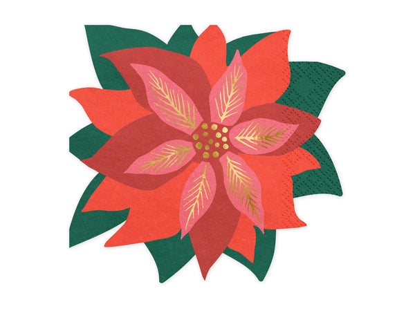 Star of Bethlehem Poinsettia Paper Napkins Pack of 20 