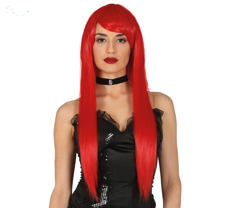 Ladies Straight Long Red Wig