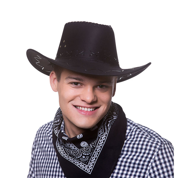 Suede Cowboy Hat Black
