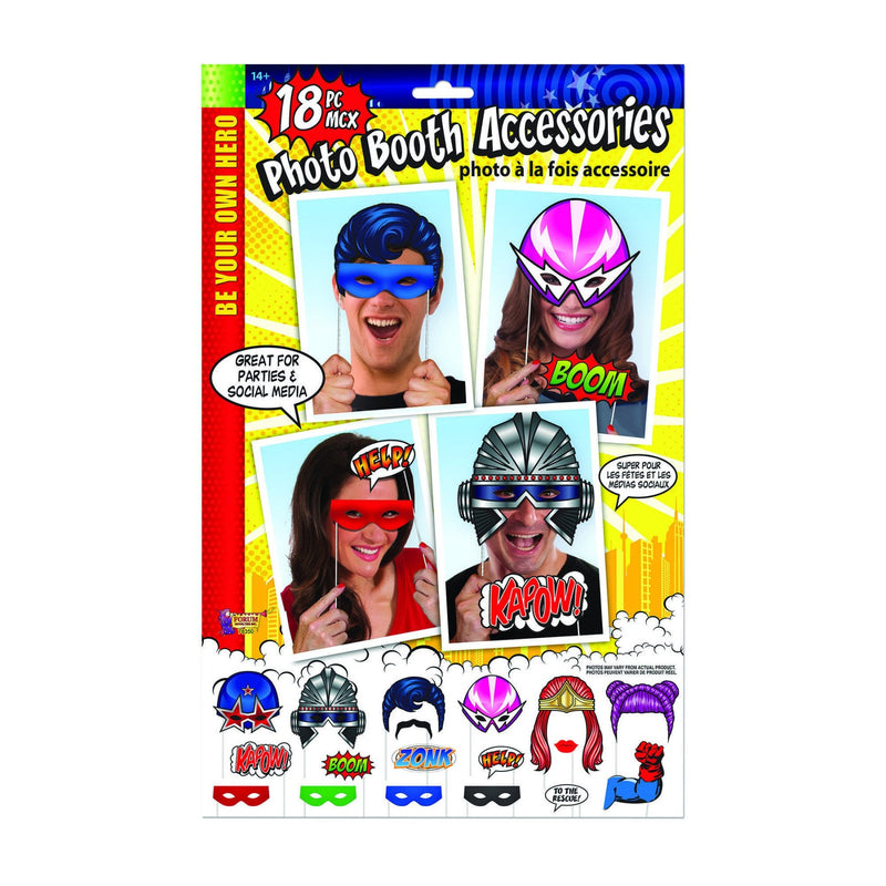 Superhero Themed Party Photo Booth Props