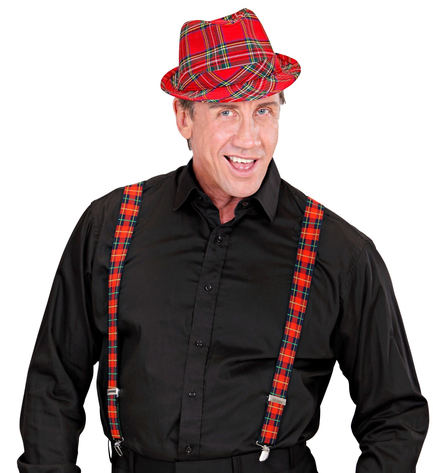 Tartan Punk Braces Costume Accessory Tartan Punk Braces Costume Accessory