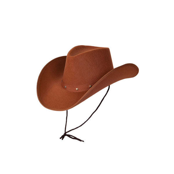 Texan Cowboy Hat Brown Studded