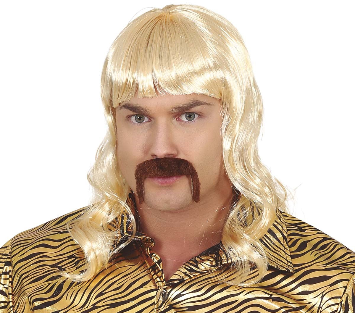 Tiger King Mullet Wig and Moustache