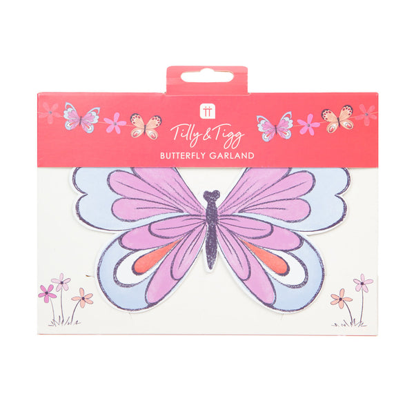Tilly & Tigg Butterfly Paper Garland 5m