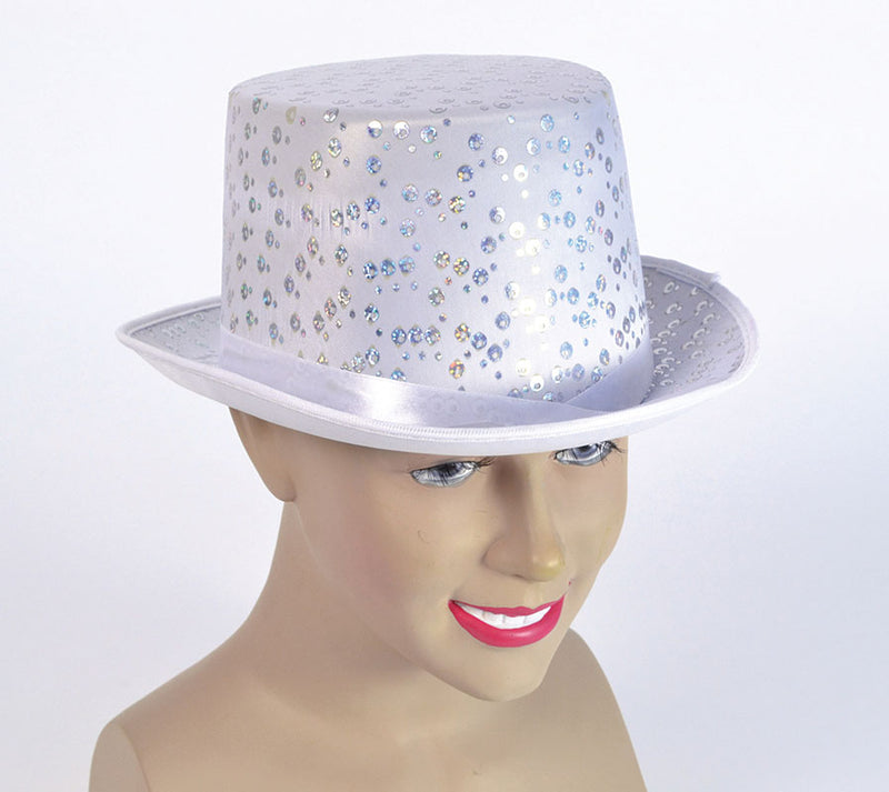 Top Hat White and Silver Pattern