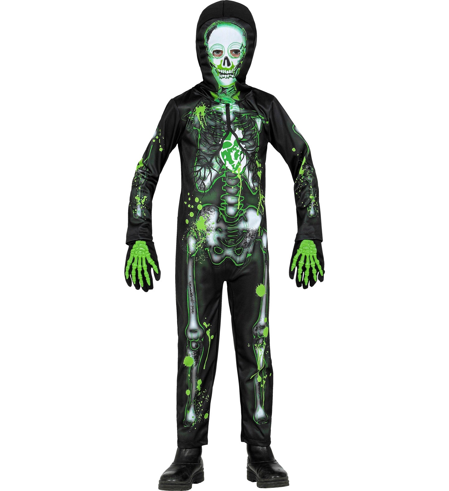 Toxic Skeleton Costume Boy