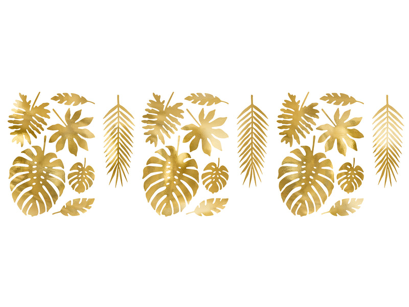 Tropical Leaves Decorations Aloha Gold