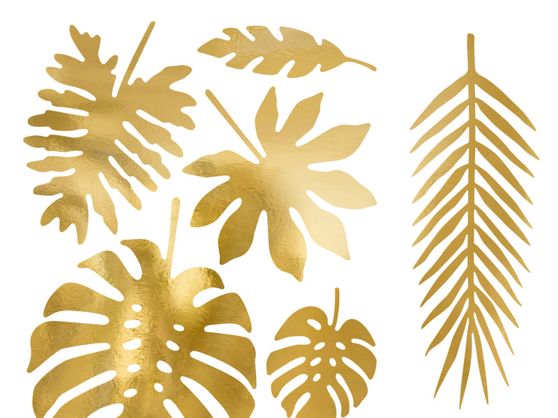 Tropical Leaves Decorations Gold