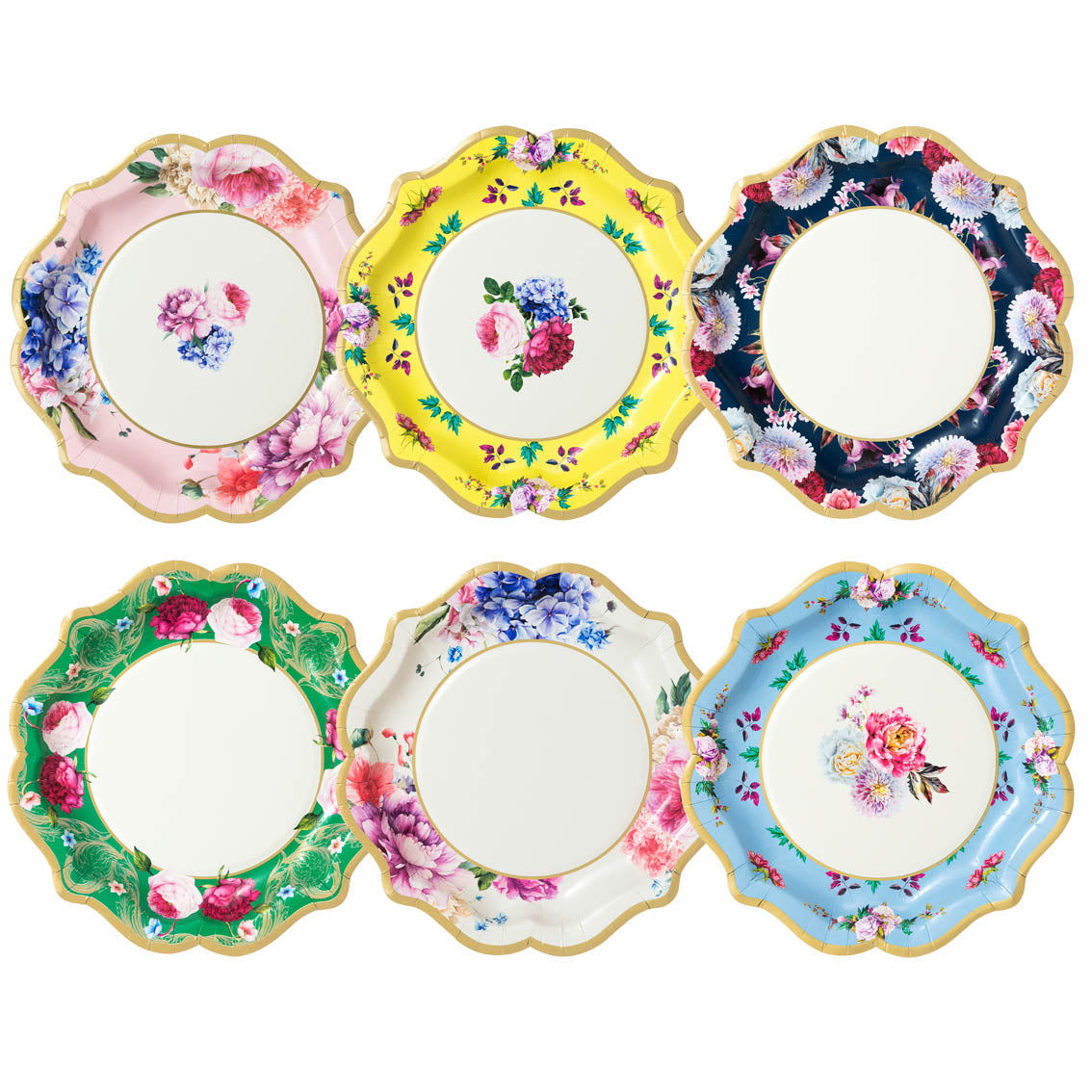 Truly Scrumptious Floral Plates Pack of 12