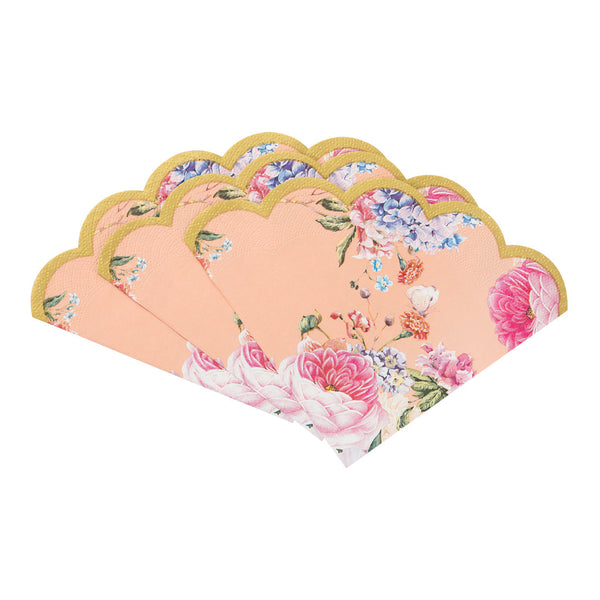 Truly Scrumptious Scalloped floral Napkins  pack