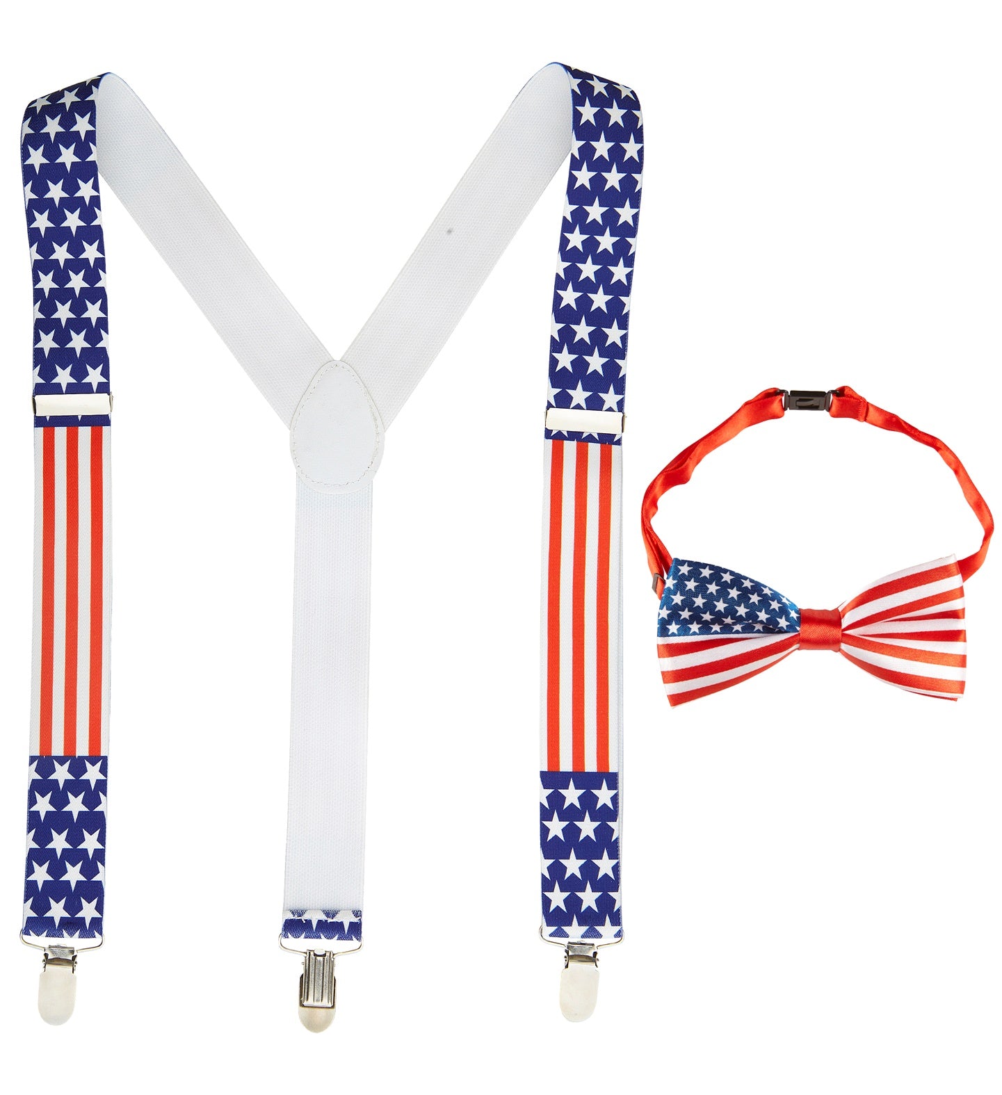 American Stars and Stripes Braces & Bow Tie Kit