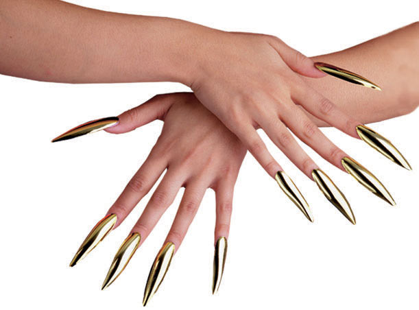 Vampire Finger Nails Gold