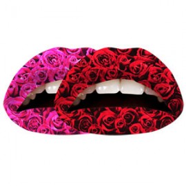 Violent Lips The Roses Temporary Lip Tattoos - Red