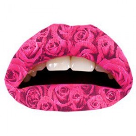 Violent Lips Pink Roses Temporary Lip Tattoos