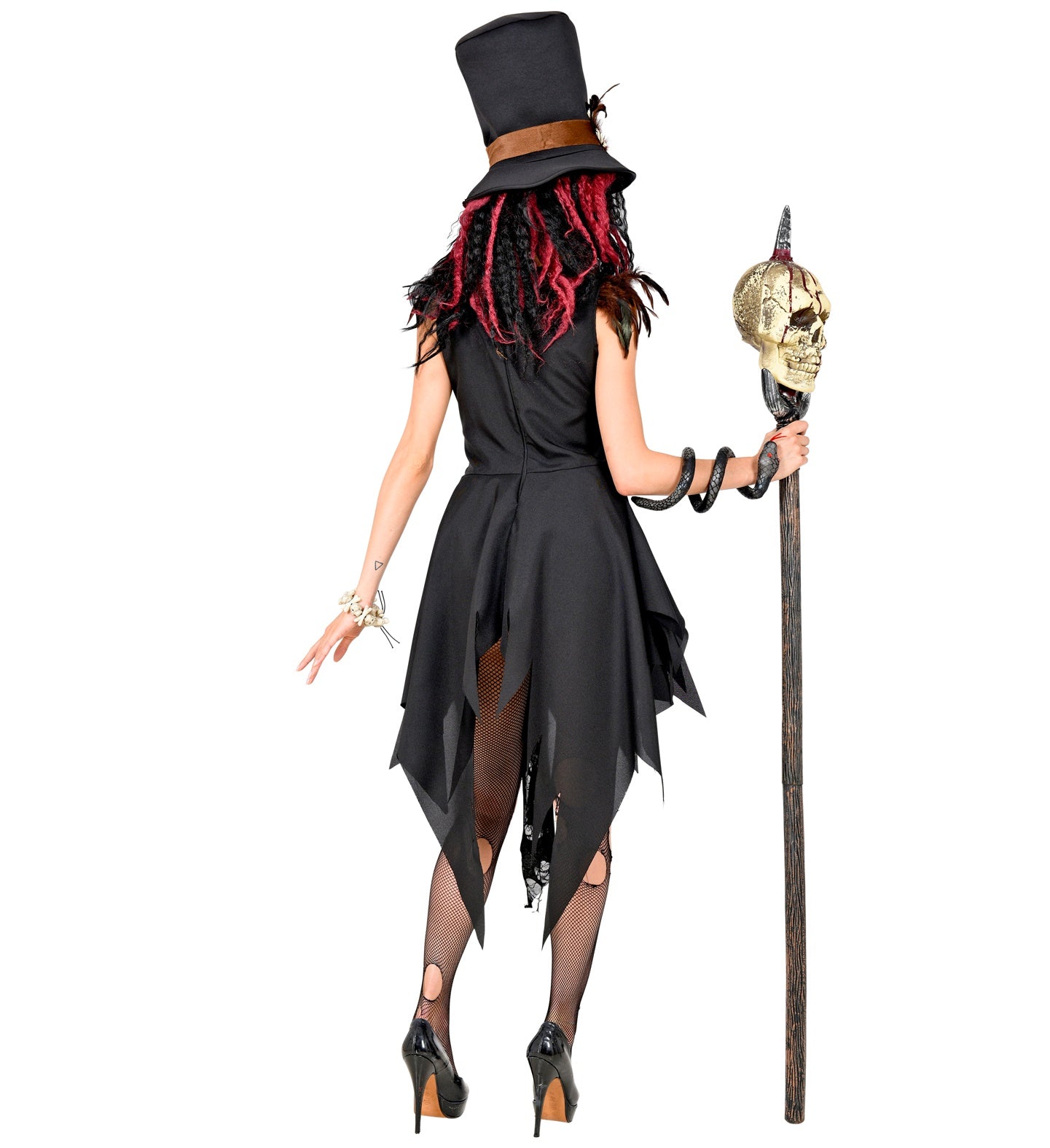 Voodoo Magic Priestess Costume Ladies back