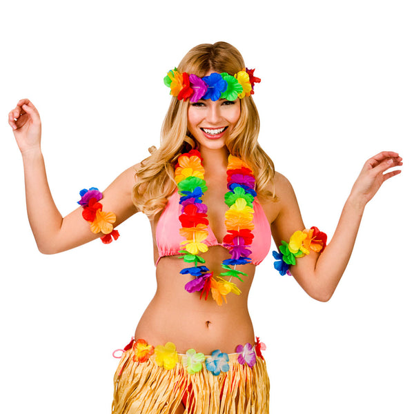 Waikiki Hawaiian Costume Lei Accessory Set
