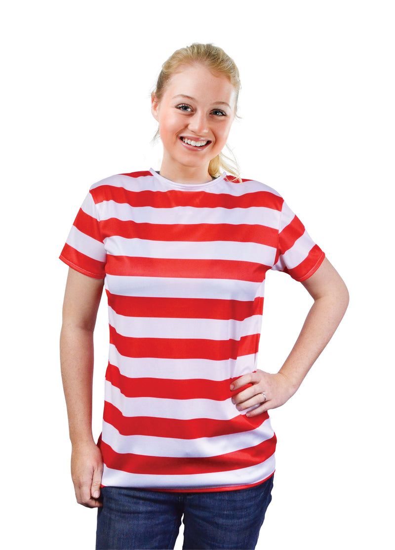 Ladies Where's Wally or Wenda fancy dress costume.