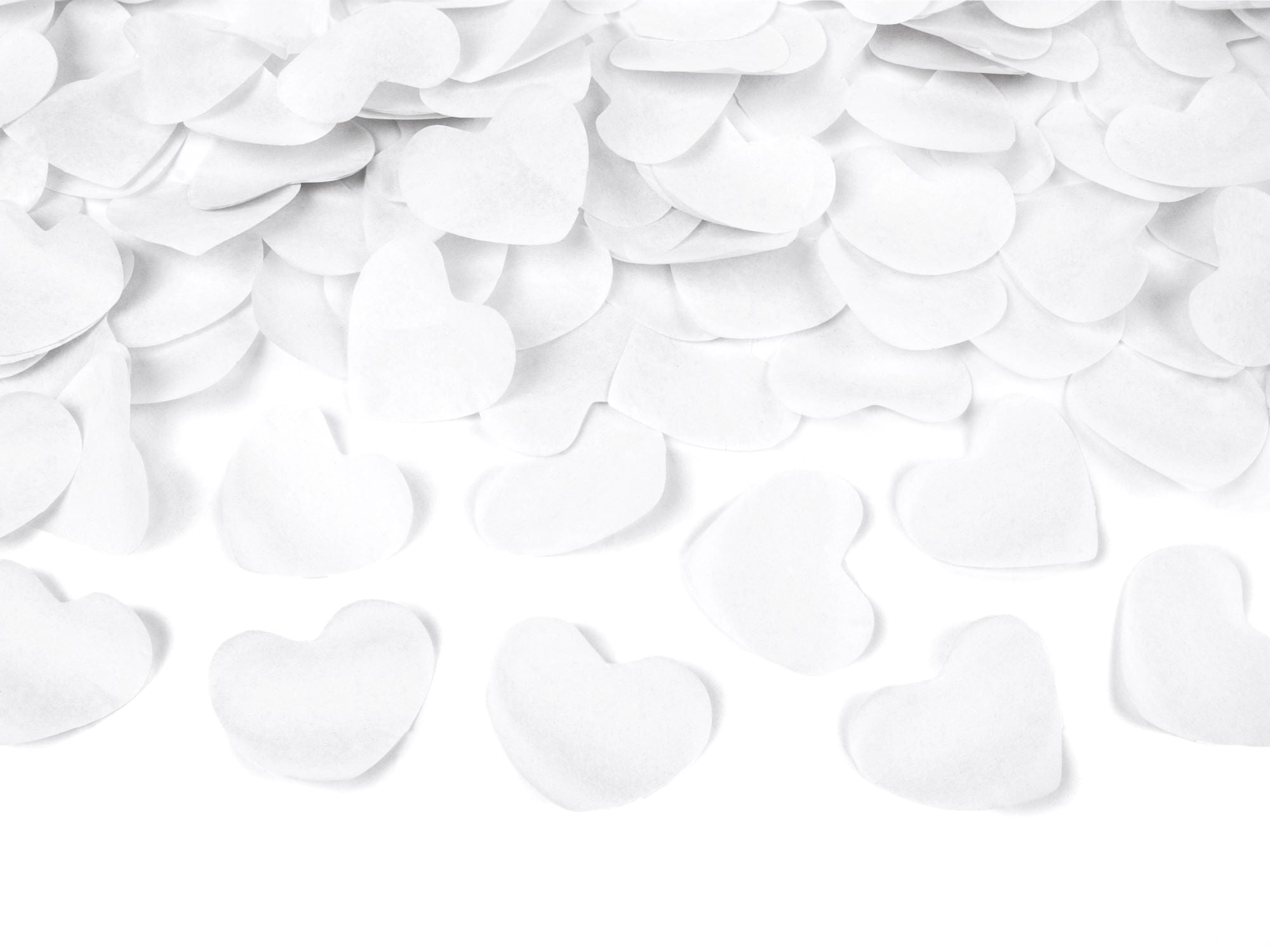 White Hearts Confetti Cannon 60cm