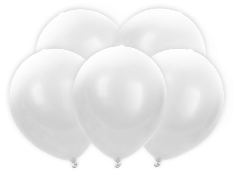 White Latex LED Balloons 30cm 